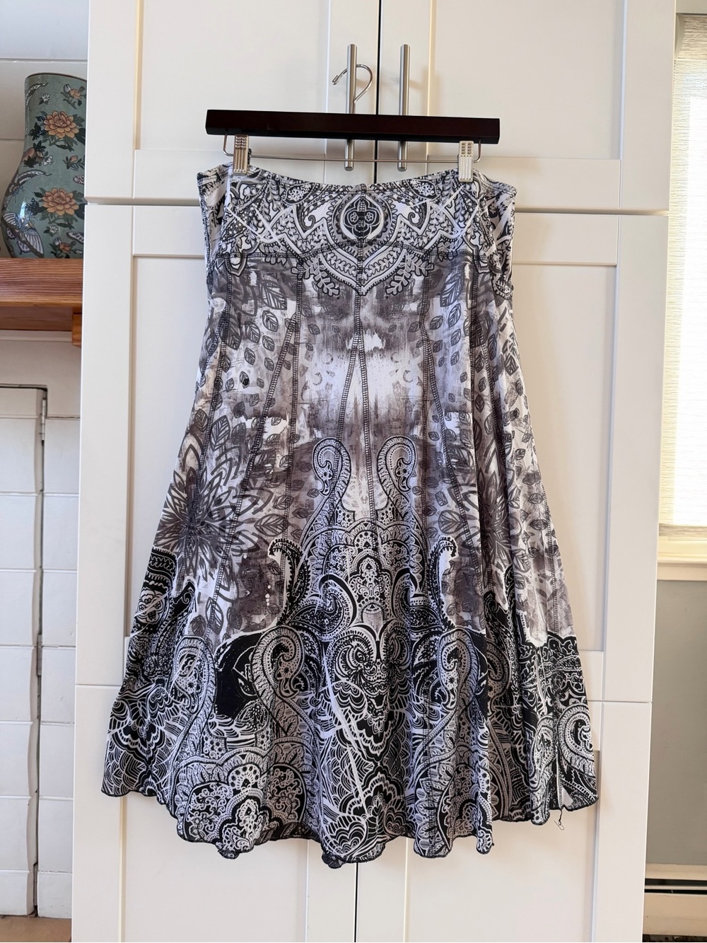 One World Live & Let Live Paisley Medallion Maxi Boho Fairy Skirt